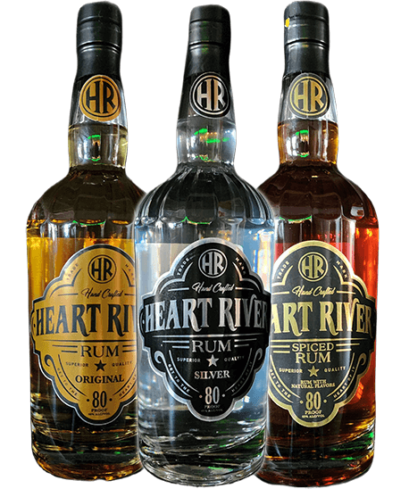 Heart River Rum Bottles